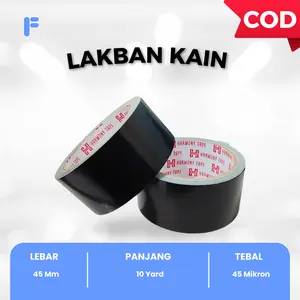 Lakban Kain Hitam 20 Yard Tebal dan Kuat - Lakban Hitam Kain Super Kuat