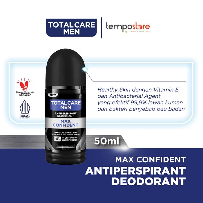 Gambar Total Care Men Antiperspirant Deodorant Max Confident 50ml [1pcs] - Segar & Proteksi Maksimal dari TempoStore Kota Administrasi Jakarta Timur Tokopedia