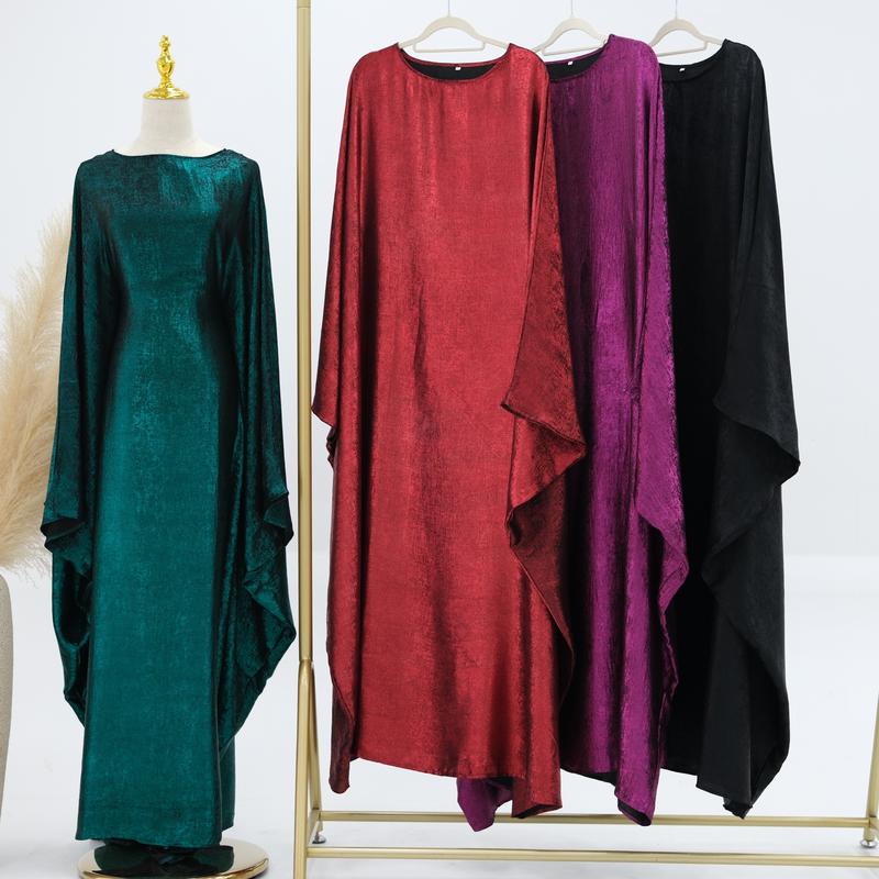 Product Introduction of Shimmer Butterfly abaya ,Batwing shinny abaya, Butterfly caftan Plus size elegant dress 15