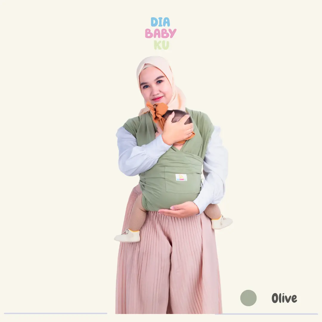 Gendongan Bayi Instan M Shape 3 in 1 Premium DIABABYKU - Warna Olive