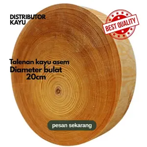 talenan daging kayu asem bulat diameter 20cm tebal 6cm / talenan daging /  Kitchenware