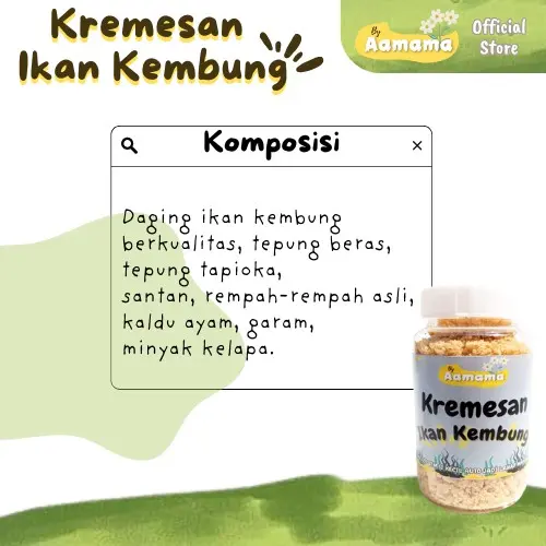 BY AAMAMA KREMESAN IKAN KEMBUNG NO MSG SOLUSI ANTI GTM 100 GRAM KREMESAN MPASI PREMIUM Bayi Anak-Anak 5