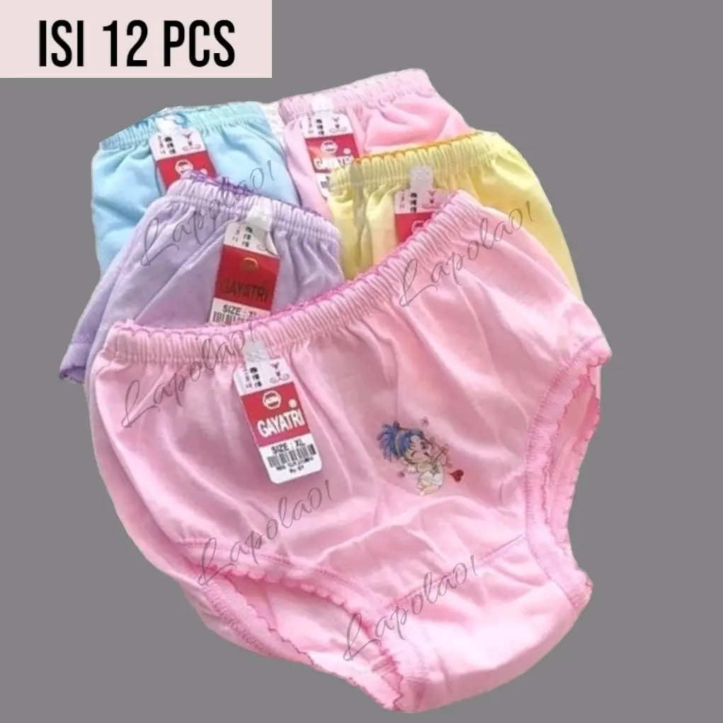 labeling- 3pcs/6pcs/12 PCS CELANA DALAM ANAK PEREMPUAN / CD ANAK CEWEK SAKURA MOTIF SABLON | celana dalam anak | pakaian dalam anak Fashion