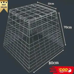 kandang jemur piramid galvanis anti karat UK 80X70X50