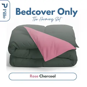 Pillo -  Bedcover Only Two tone dua warna polos Aesthetic Size 120 x 200 150 x 220 180 x 220