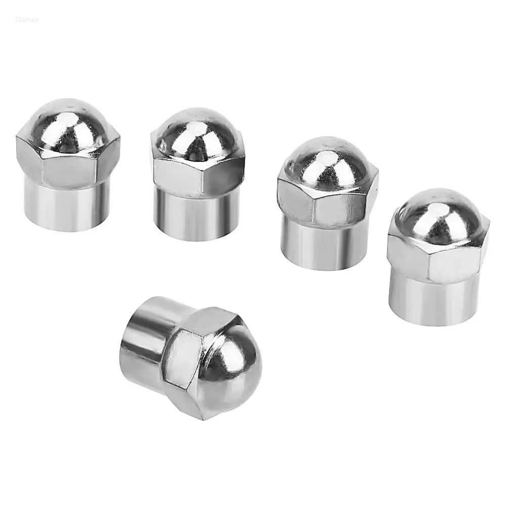 SG SELLER! Chrome Design Tyre Valve Wheel Air Cap Cover For Car, Motorcycle, Bike, Bicycle (Universal Fit) (4pcs)