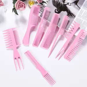 MAANGE 8Pcs Set Sisir Salon Profesional – Anti Static, Styling Comb Lengkap untuk Pria & Wanita
