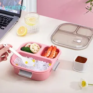 ecentio lunch box kotak bekal anti tumpah 3 grid 1100ml /850ml Kotak 0