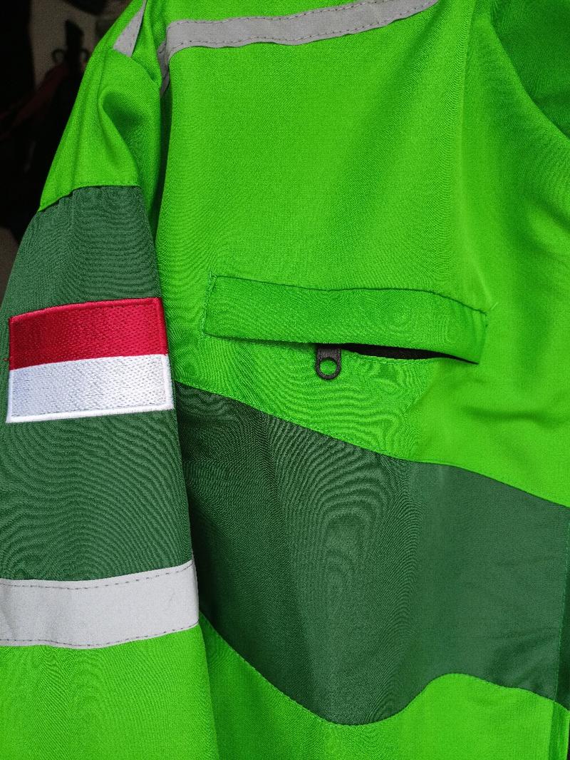Product Introduction of Jaket Driver Ojol Terbaru Model Bomber Waterproof untuk Pria taslan bordir Distro, Tebal, Parka, Casual, Cowok, Wanita, Unisex 2