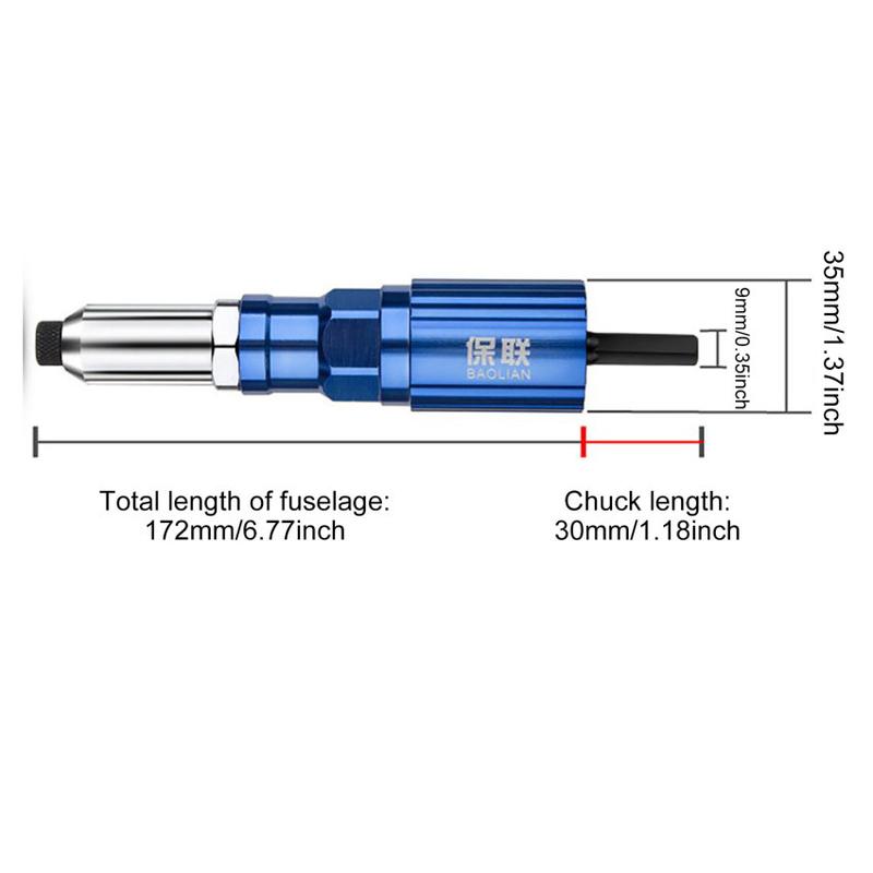 Product Introduction of New Electric Rivet Adapter 2.4-4.8mm Different Guide Nozzle Models Are Used To Quickly Pull Various Specifications Of Rivets 69