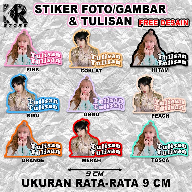 Sticker Foto dan Nama CUSTOM ( MINIMAL BELI 2 ) | stiker aksesoris ...