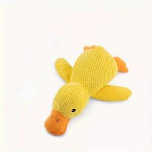 Juguete interactivo de pato chillón para perros, juguete de peluche resistente para morder para perros pequeños, perfecto para la dentición de cachorros, no requiere baterías, excelente regalo