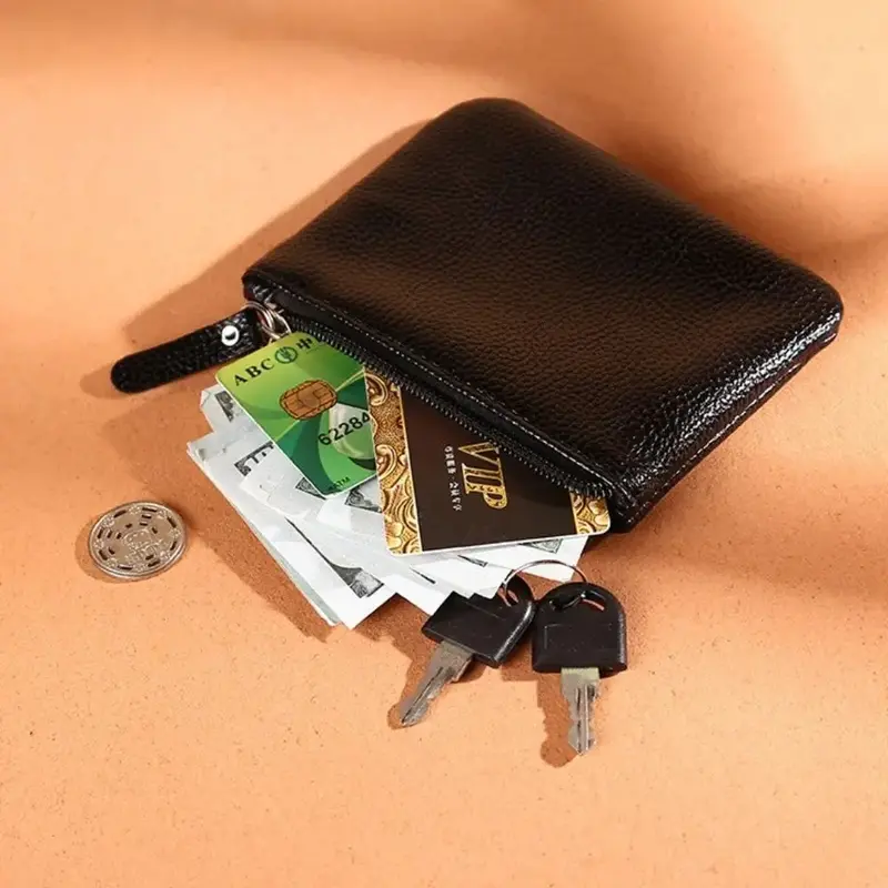 Dompet Koin Wanita Dompet Uang dan Kunci Wanita Kartu Kulit 4