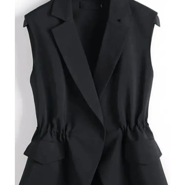 rompi blazer vest kerut pinggang korean style 2