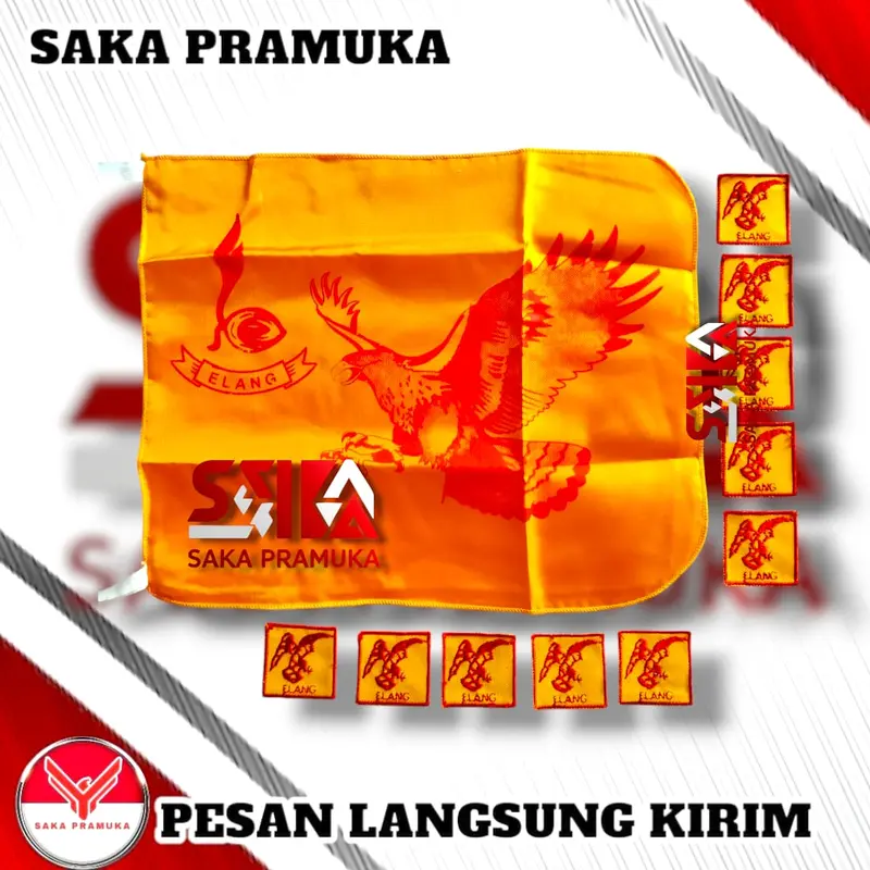 PAKET LENGKAP (1 BENDERA + 10 TANDA REGU) PRAMUKA PUTRA BURUNG HANTU 4