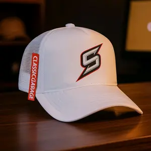 Topi Jaring Putih inisial huruf abjad fashion pria wanita cowok cewek dewasa melindungi dari sinar UV