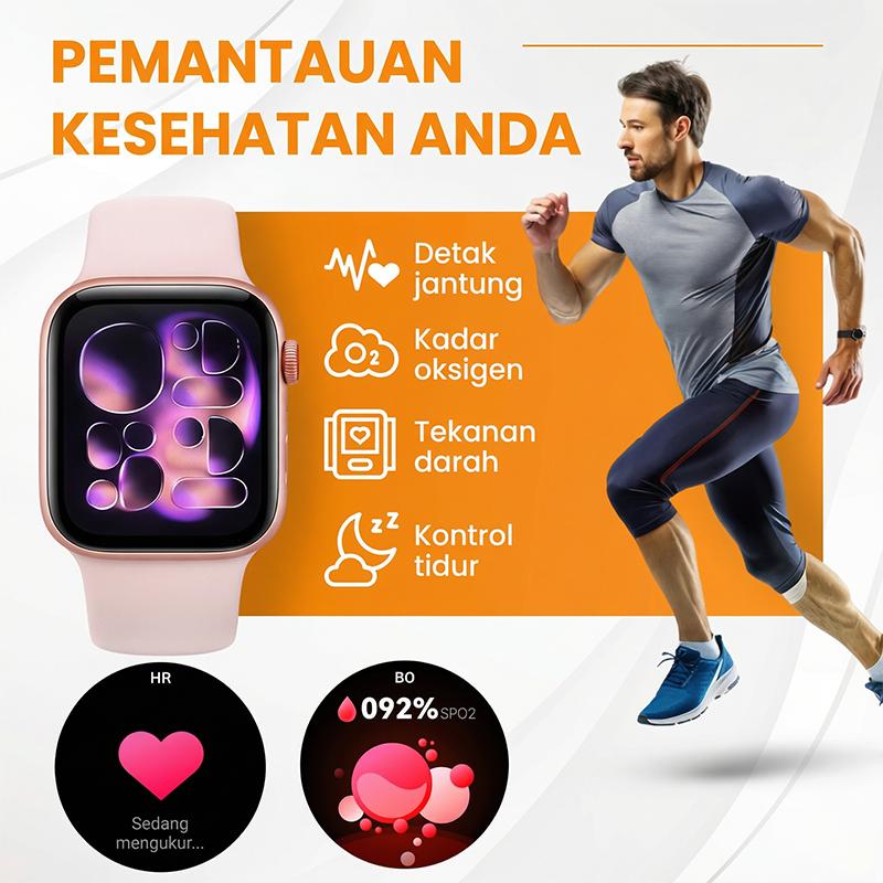 MARQ Jam Tangan Olahraga Pria Wanita Kado Lebaran 2026 Terlaris Tiga Cincin Kesehatan Mode Olahraga Multi Layar Jernih Panggilan Bluetooth Anti Air Cocok Aktivitas Luar Ruangan Garansi COD