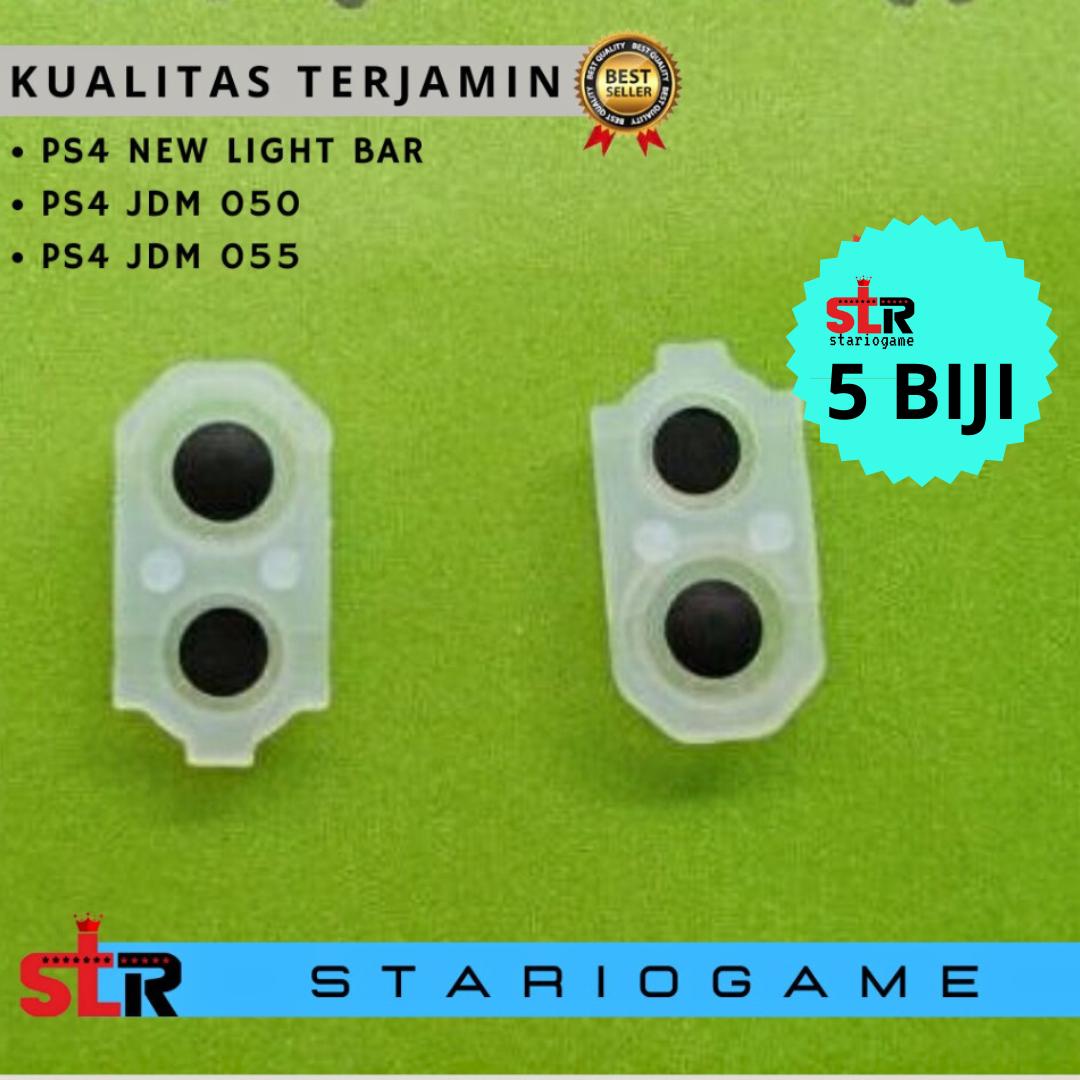 10 Karet Tombol RL Stik PS4 V4 Kualitas Grad A Original PS4 New Light Bar PS4 JDM 050 & 055