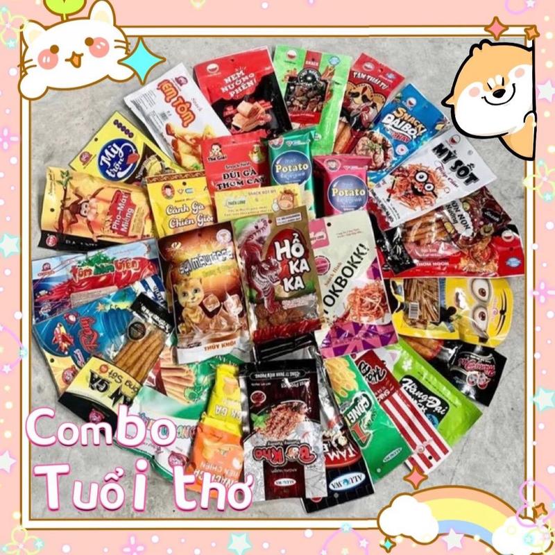  COMBO Đồ ăn vặt CAY SIÊU HOT đồ 1k TIỆM CỔNG TRƯỜNG 20 GÓI Snack Food combo  bánh  ăn  vặt 
