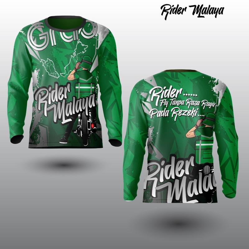 Grab Rider Shirt Baju Grab Rider SUB02 Rider malaya uniseks putih - TikTok Shop Malaysia