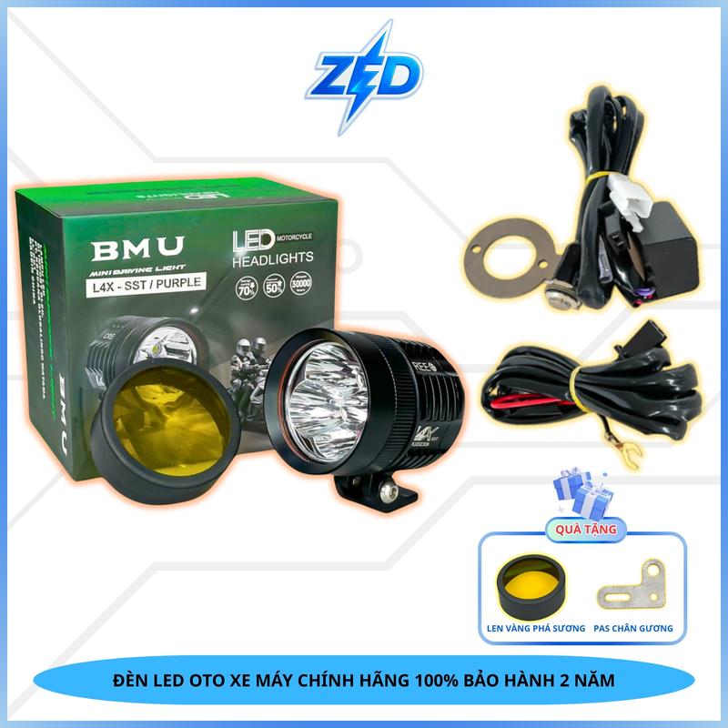 COMBO Đèn Trợ Sáng L4X SST BMU - 40W 12V Kèm Full Bộ Mạch V1 PRO Đấu Sẵn, Chống Nước IP68 Phụ Kiện Phụ Tùng LED Ô Tô, Xe Máy