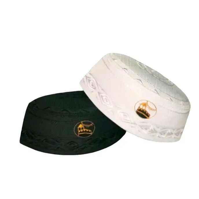 peci malayasia logo kabah Dewasa Muslim Nyaman Tebal Motif Bordir Pria Lembut Custom
