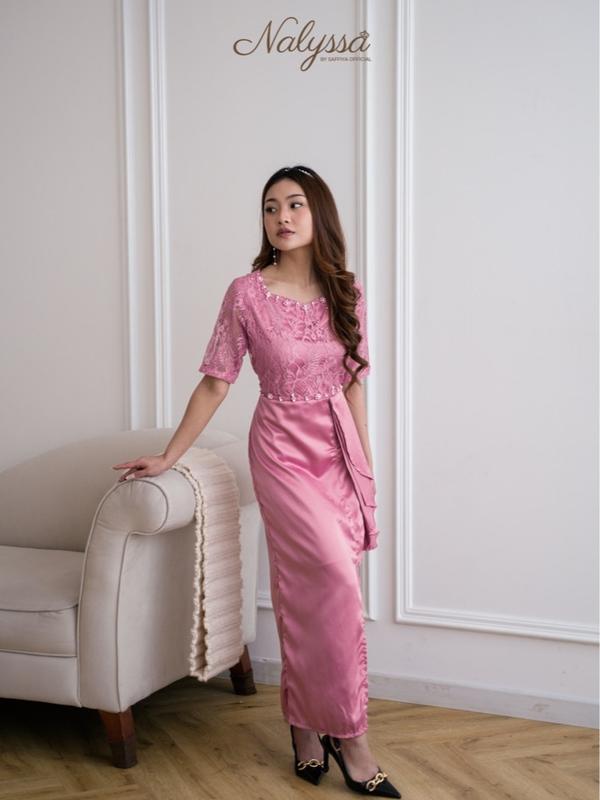 SAFFIYA - Sophia Dress (PREMIUM) / M,L,XL / Dress Pesta Wanita / Dress Natal / dress brukat terbaru / dress mewah 8