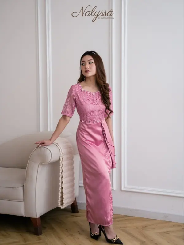SAFFIYA - Sophia Dress (PREMIUM) / M,L,XL / Dress Pesta Wanita / Dress Natal / dress brukat terbaru / dress mewah 7