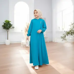 Mikayla Kids Gamis Anak Muslim Perempuan Usia 5th Sampai 12th Bahan Baby Moss