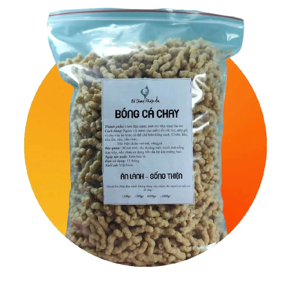 Bóng Cá Chay Pháp Ấn, kho, nấu cháo, đặc biệt chiên sả, mè, chiên mắm tỏi