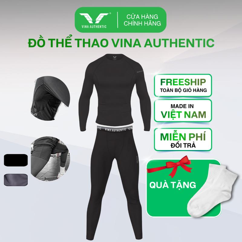 QUÀ CHO ĐƠN 209K-Bộ Thể Thao Giữ Nhiệt Nam Tay Dài - Quần Dài - Chất vải co dãn 4 chiều, thiết kế ôm sát cơ thể, chức năng giữ nhiệt, thoáng khí - THƯƠNG HIỆU VIỆT NAM CHẤT LƯỢNG CAO VINA AUTHENTIC - [MÃ:SVT07B] Tập Gym Sport