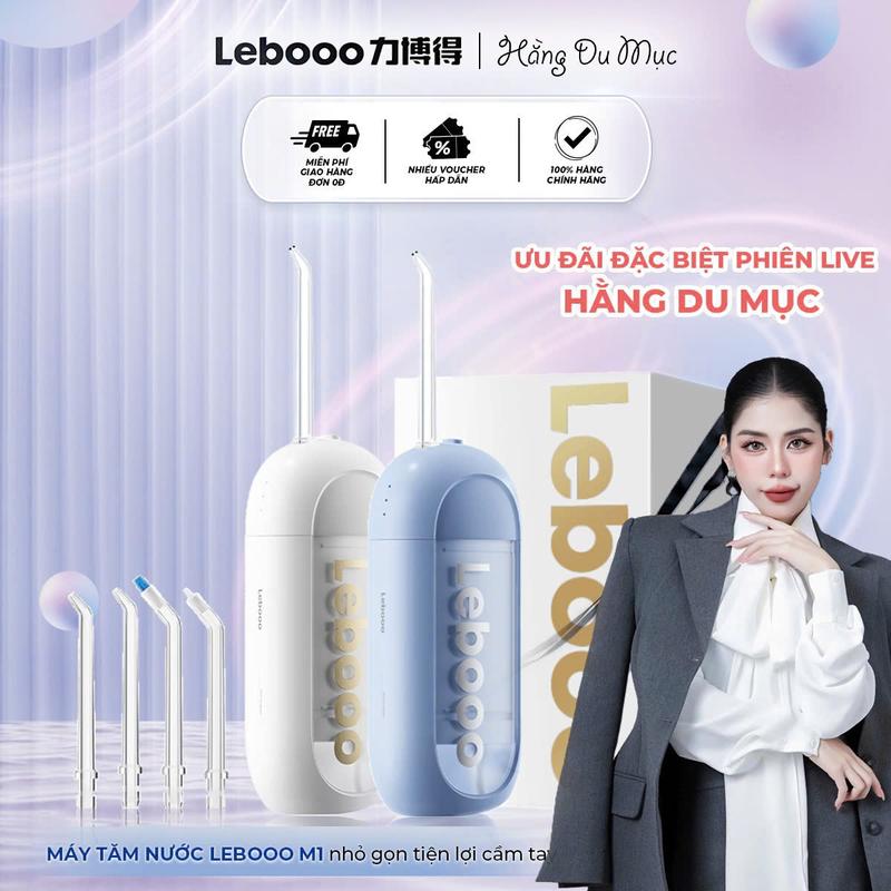 [ Lebooo x Hằng Du Mục ] Máy Tăm Nước Lebooo M1 nhỏ gọn tiện lợi cầm tay, làm sạch bằng sóng âm giúp vệ sinh răng miệng sạch và an toàn giúp làm sạch răng hiệu quả