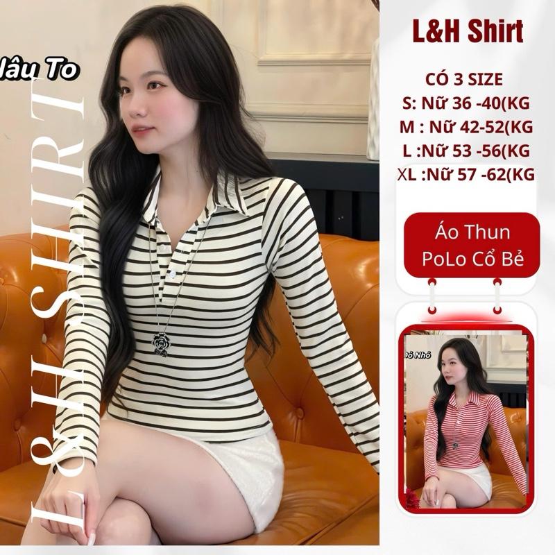 Áo Thun Cổ Bẻ Ôm Body Dài Tay polo cottong zip