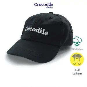 Crocodile Kids Topi Anak Black original - katun 100% topianak