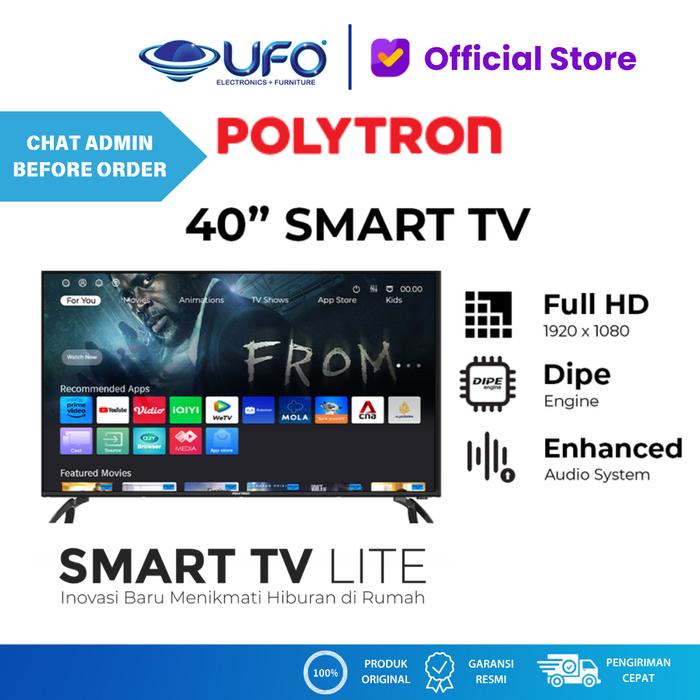 Gambar POLYTRON 40 INCH SMART LITE LED TV FHD PLD40CV8969 dari UFO ELEKTRONIK SEMARANG Kota Semarang Tokopedia