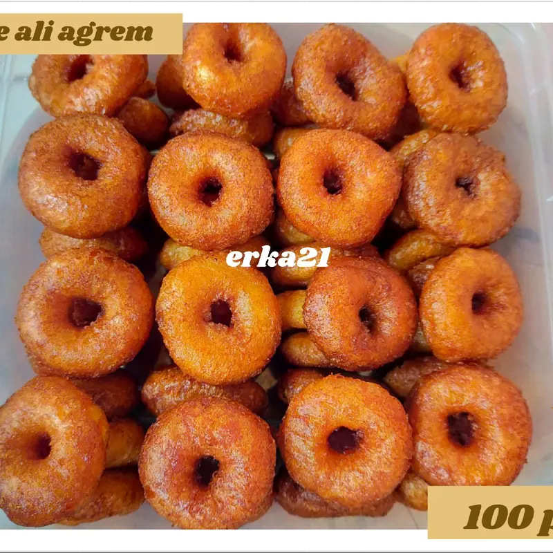 Kue Cincin Mini Gula Merah 100 Pcs kue ali agrem camilan Food snack 6