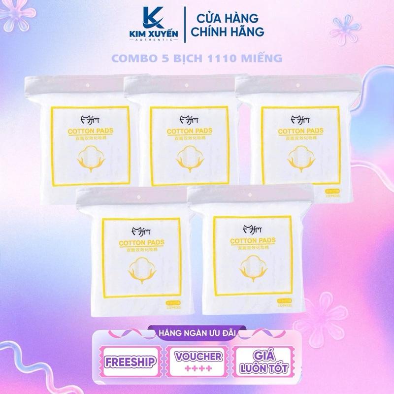 (BTT CON MÈO) Bông tẩy trang COTTON PADS 222 miếng - 5 BỊCH/10 BỊCH
