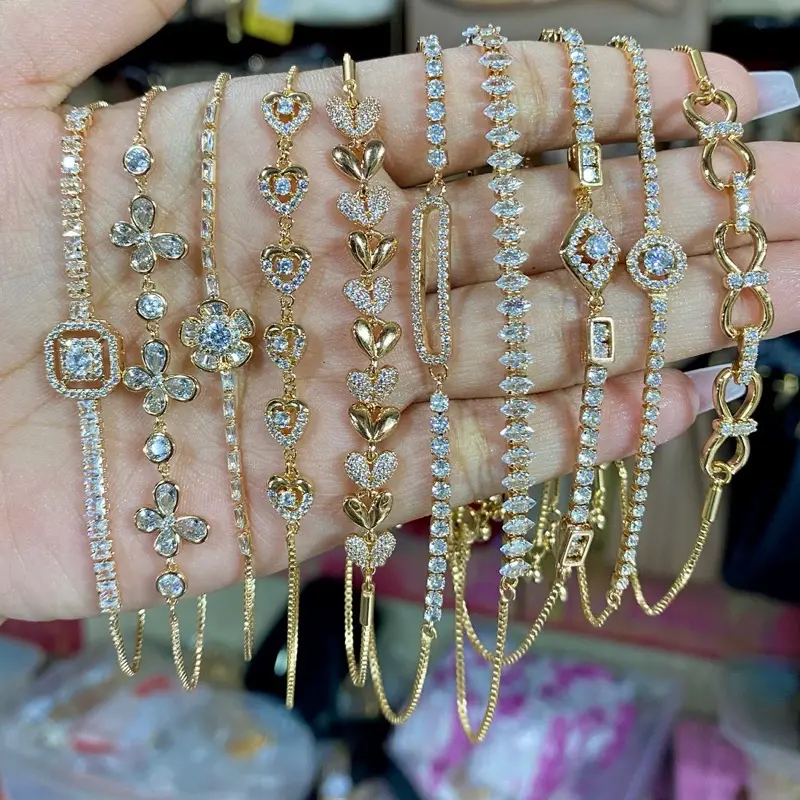 Gelang Tangan Serut Ori Xuping Jewelry Model Halus dan elegant Kulit Perhiasan Permata Bracelets