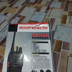 Walkie Talkie HD BF-888S Jarak Jauh 5-10km(Max)HT Wlan UHF 2 Units Handy Talky Waterproof Portable With Charger Antena Led earphone