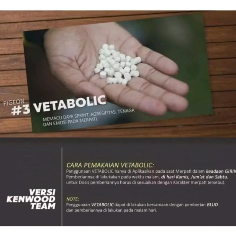 Vetabolic Vetafarm | Anabolic Steroid Doping Untuk Merpati  | Vetabolic Original Import 0