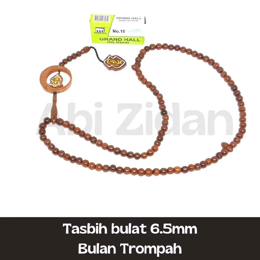 (OBRAL KOKKAH) TASBIH BULAT UK.6,5MM BULAN BINTANG