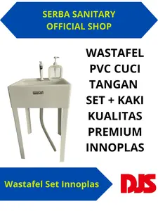 Wastafel Plastik Cuci Tangan Premium Portable dengan Kaki Bisa Bongkar Pasang Cocok untuk Rumah Makan Restoran Kafe Model Premium Quality