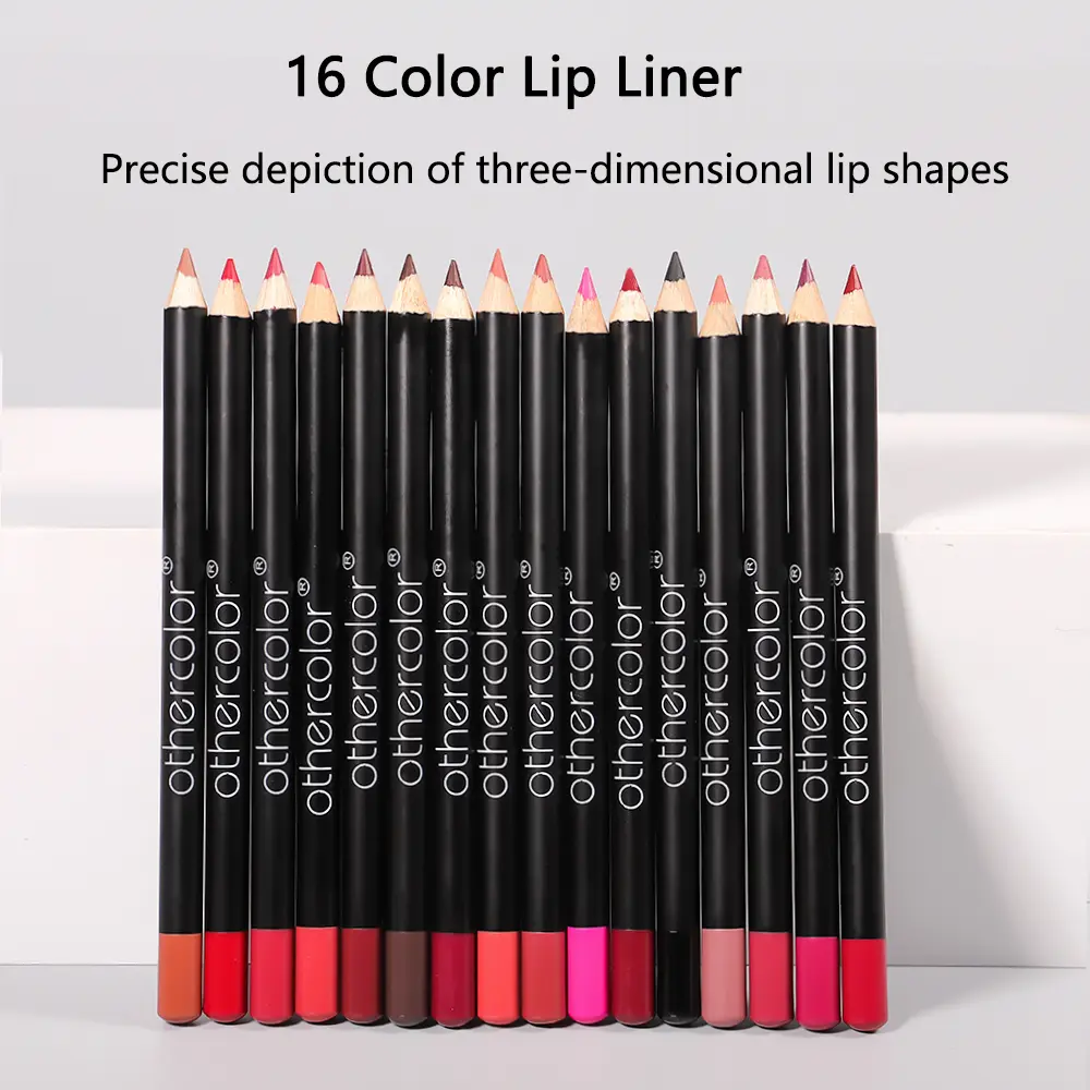 Matte Lip Liner Pencil Highly Pigmented Lipstick & Lipliner Mulit-use Smooth Lipstick Pen Lip Cosmetic