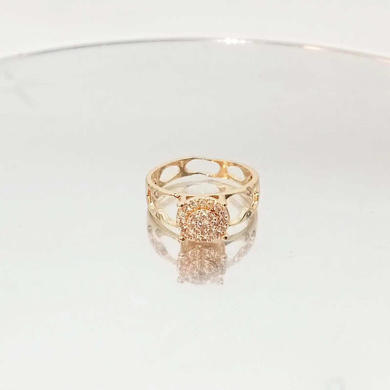 Cincin Roma Wanita Dewasa Emas Gold Viral Xuping Original Populer Anti Karat Simple Elegan Cantik Fashion Perempuan Aksesoris Perhiasan Kekinian - Rings