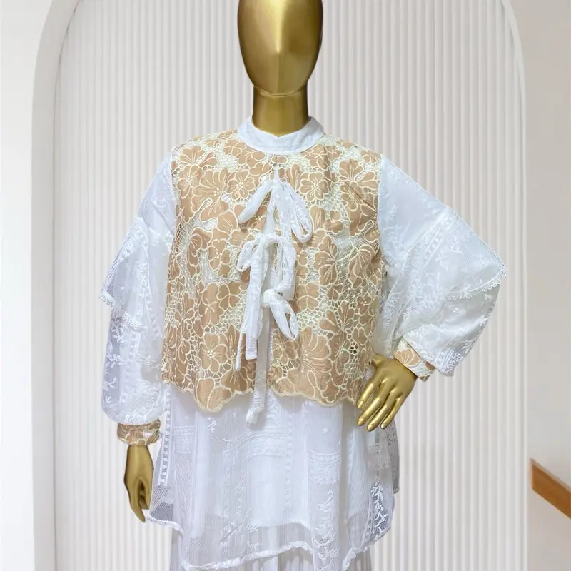 ADINDA & Co- Luna Blouse Atasan wanita Premium brukat halus mix dengan tulle Garden cantik atasan kondangan/ atasan pesta cantk/ blouse remaja kekinian 2025/ baju lebaran remaja 5