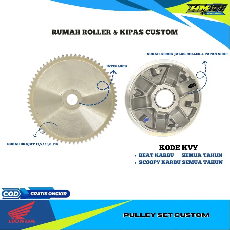 ￼rumah roller bubut custom beat karbu scoopy karbu 13,5 13,8 rumah roller bubutan pulley racingshop beat karbu Scoopy karbu