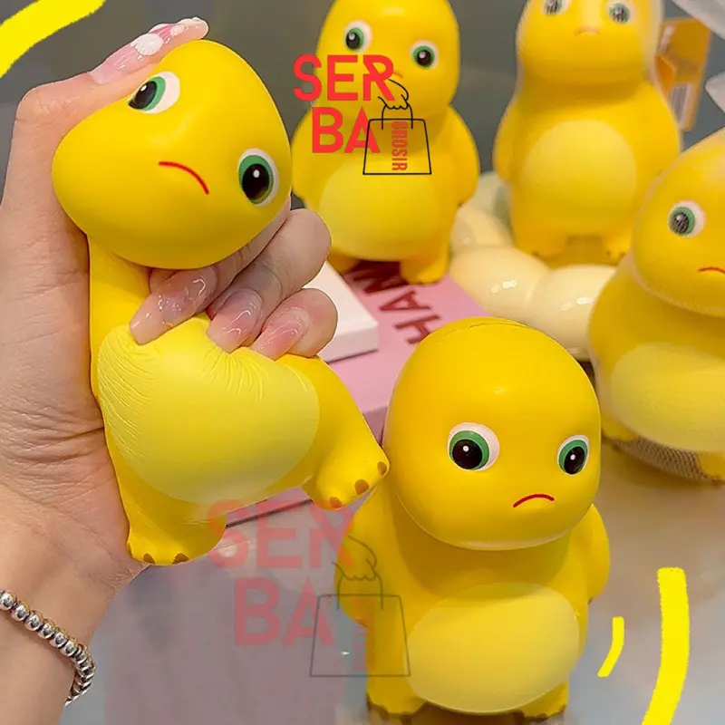 SG -Mainan Squishy Nailong Dino Kuning Terbaru Mainan Squishy Pencet Anti Stress