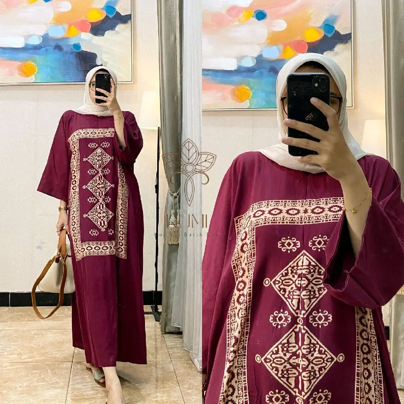 Kaftan SEYA  Abaya Premium Elegan Mewah Simple Daily daster kaftan LD 170 Jumbo Rayon 2