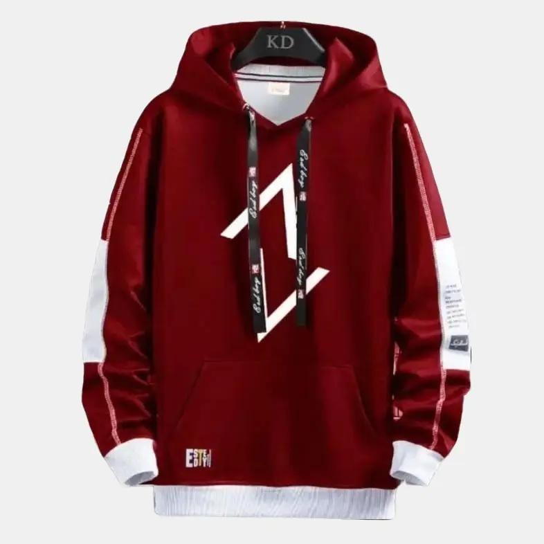 Sweater Hoodie Pria AV Streetstyle Bahan Flece Allsize Terbaru Fleece Tebal Hitam Basic Distro Kuning Panjang Oversize Crewneck Cowok Simple Keren Katun Zipper Sweatshirt 8