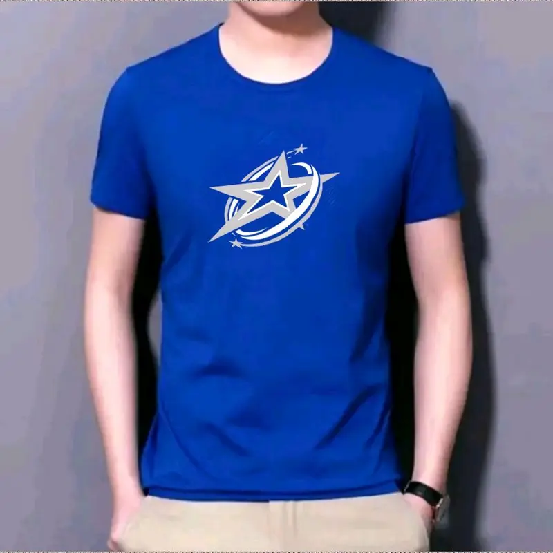Kaos Oblong Dewasa Cowok Lengan Pendek Motif Bintang Bahan Katun Soft Adem & Nyaman. Sablon Digital Printing DTF 5